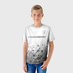 Футболка детская Lamborghini - white gradient посередине, цвет: 3D-принт — фото 2
