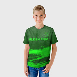Футболка детская Elden Ring - green gradient посередине, цвет: 3D-принт — фото 2