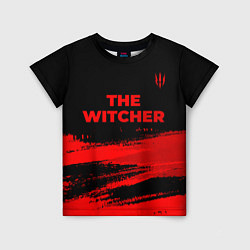 Футболка детская The Witcher - red gradient посередине, цвет: 3D-принт