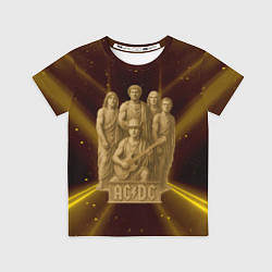 Футболка детская ACDC стиль памятника, цвет: 3D-принт