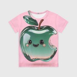 Футболка детская Кавайное яблоко, цвет: 3D-принт