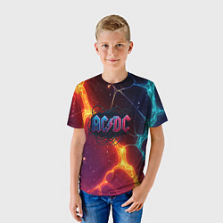 Футболка детская ACDC логотип в градиенте, цвет: 3D-принт — фото 2