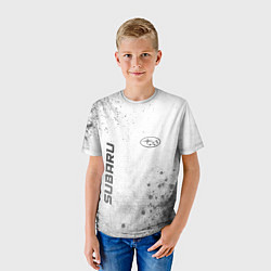 Футболка детская Subaru - white gradient вертикально, цвет: 3D-принт — фото 2