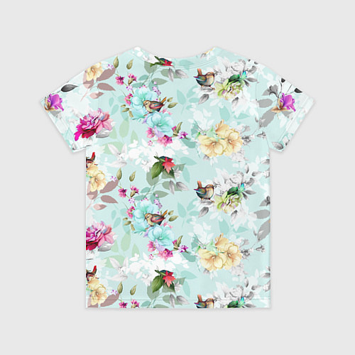 Детская футболка Astro логотип на фоне цветов / 3D-принт – фото 2