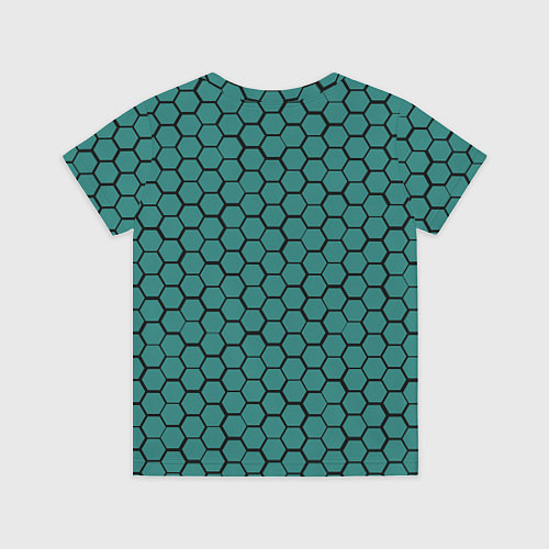 Детская футболка Анахайм Дакс - зеленые соты / 3D-принт – фото 2