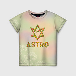 Футболка детская Логотип Astro цветочный, цвет: 3D-принт