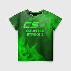 Футболка детская Counter Strike 2 - green gradient, цвет: 3D-принт