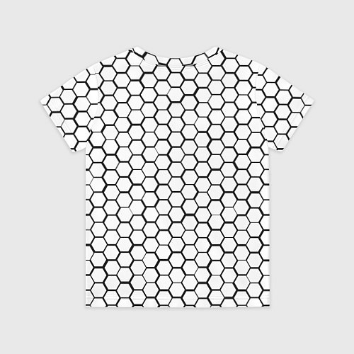 Детская футболка Детройт Ред Уингз - белые соты / 3D-принт – фото 2