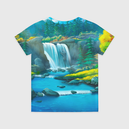 Детская футболка Билли Айлиш на фоне природы / 3D-принт – фото 2