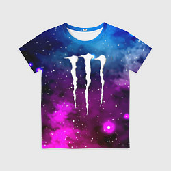 Футболка детская Monster energy neon space, цвет: 3D-принт