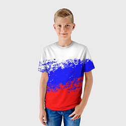 Футболка детская Патриот - флаг, цвет: 3D-принт — фото 2