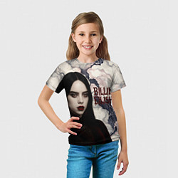 Футболка детская Билли Айлиш в стиле готики, цвет: 3D-принт — фото 2