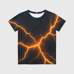 Футболка детская Молнии и черные плиты, цвет: 3D-принт