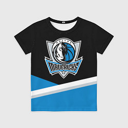 Футболка детская Даллас Маверикс - линии, цвет: 3D-принт