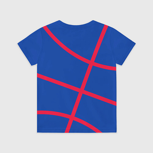 Детская футболка Клипперс - текстура синего мяча / 3D-принт – фото 2