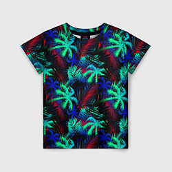 Футболка детская Palm neon, цвет: 3D-принт