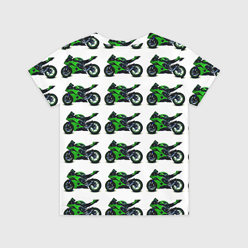 Детская футболка Motorbike green / 3D-принт – фото 2