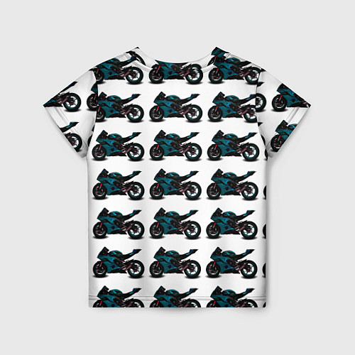 Детская футболка Motorbike blue / 3D-принт – фото 2