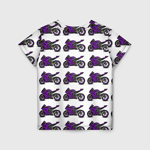 Детская футболка Motorcycle purple / 3D-принт – фото 2