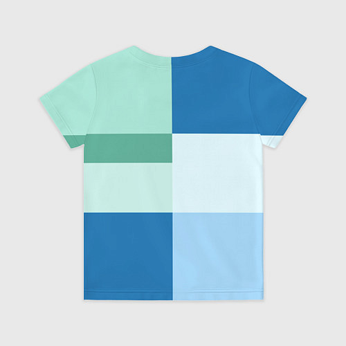 Детская футболка Мятное небо колор-блок / 3D-принт – фото 2