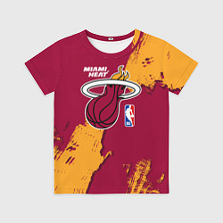 Футболка детская Майами Хит - разлитая краска, цвет: 3D-принт