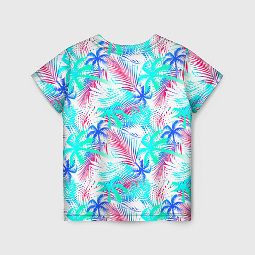 Детская футболка Palm blue light blue / 3D-принт – фото 2