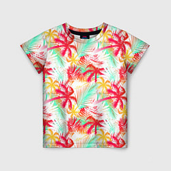 Футболка детская Palm red yellow, цвет: 3D-принт