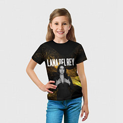 Футболка детская Lana Del Rey в черном платье, цвет: 3D-принт — фото 2