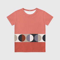 Футболка детская Луна Малевича розовый томат, цвет: 3D-принт