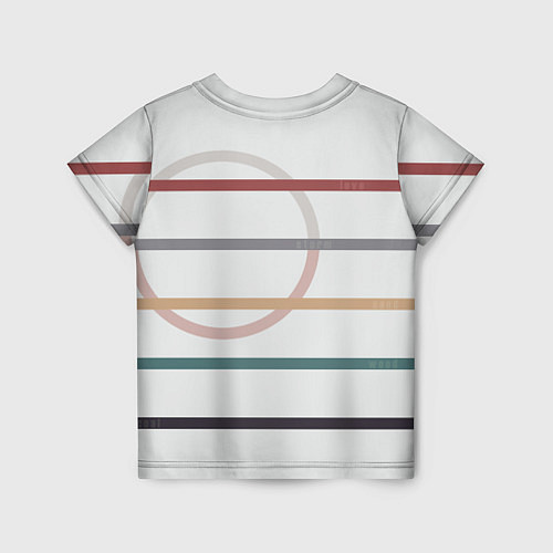 Детская футболка Stripes and circle / 3D-принт – фото 2