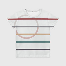 Футболка детская Stripes and circle, цвет: 3D-принт