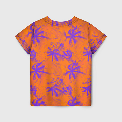 Детская футболка Palm orange / 3D-принт – фото 2