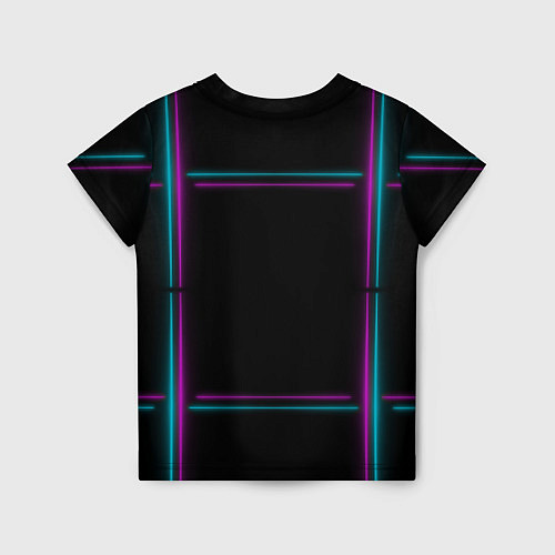 Детская футболка Neon pink light blue / 3D-принт – фото 2