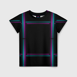 Футболка детская Neon pink light blue, цвет: 3D-принт