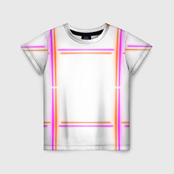 Футболка детская Neon white orange pink, цвет: 3D-принт