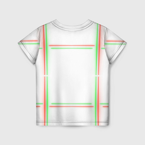 Детская футболка Neon light green red / 3D-принт – фото 2