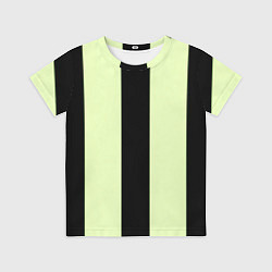 Футболка детская Color light green black line, цвет: 3D-принт