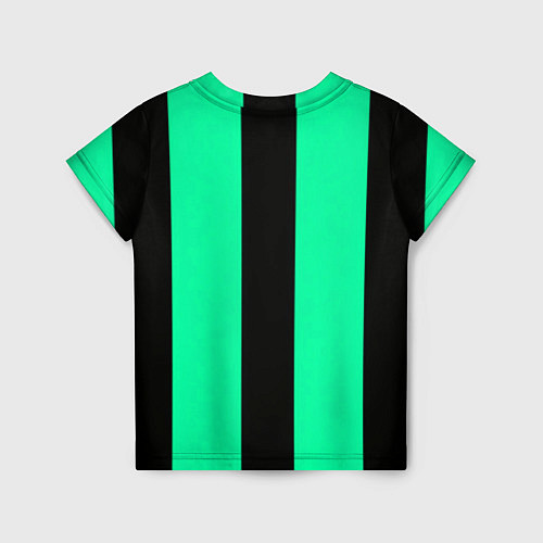 Детская футболка Color turquoise black line / 3D-принт – фото 2