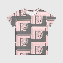 Футболка детская Леопард в рамке, цвет: 3D-принт
