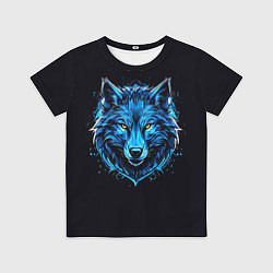 Детская футболка Волк в красках