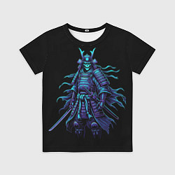 Футболка детская Неоновый призрак самурай, цвет: 3D-принт
