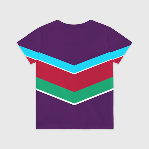 Детская футболка Фиолетовый с полосами / 3D-принт – фото 2