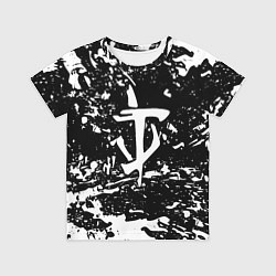 Футболка детская Doom краски белые штрихи, цвет: 3D-принт