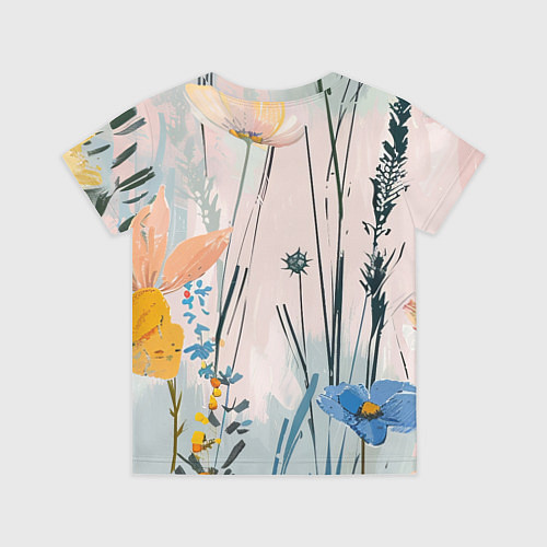Детская футболка Цветы полевые / 3D-принт – фото 2