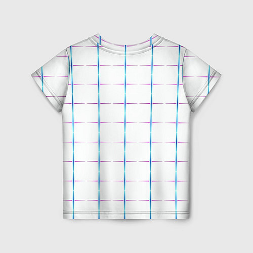 Детская футболка Color white blue stripes / 3D-принт – фото 2