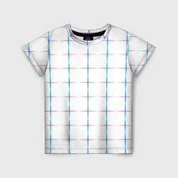Футболка детская Color white blue stripes, цвет: 3D-принт