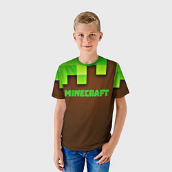 Футболка детская Minecraft forever, цвет: 3D-принт — фото 2