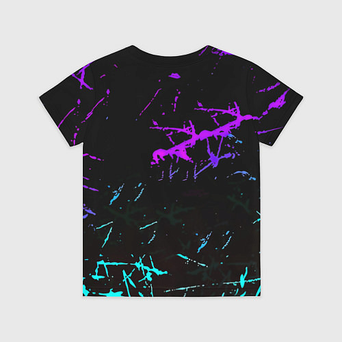 Детская футболка Doom неоновые штрихи / 3D-принт – фото 2