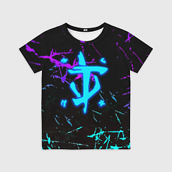 Футболка детская Doom неоновые штрихи, цвет: 3D-принт