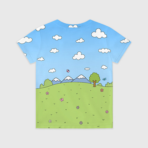 Детская футболка Linkin Park мультяшный стиль на поляне / 3D-принт – фото 2